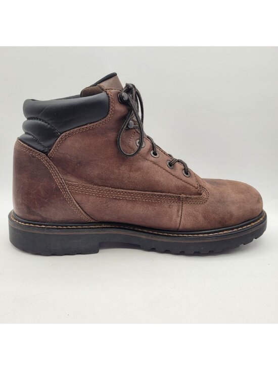Schmidt Workwear Waterproof Work Boots Leather Men\'s Size 12 Brown READ main image 4